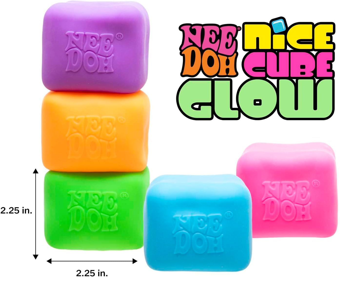 NeeDoh Nice Cube Glow In The Dark Sensory Fidget Toy