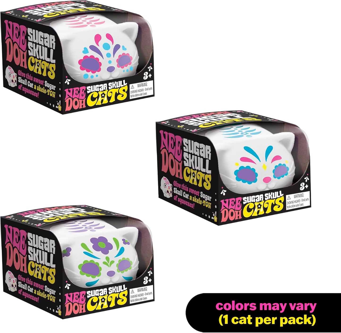 NeeDoh Sugar Skull Cats Sensory Fidget Toy
