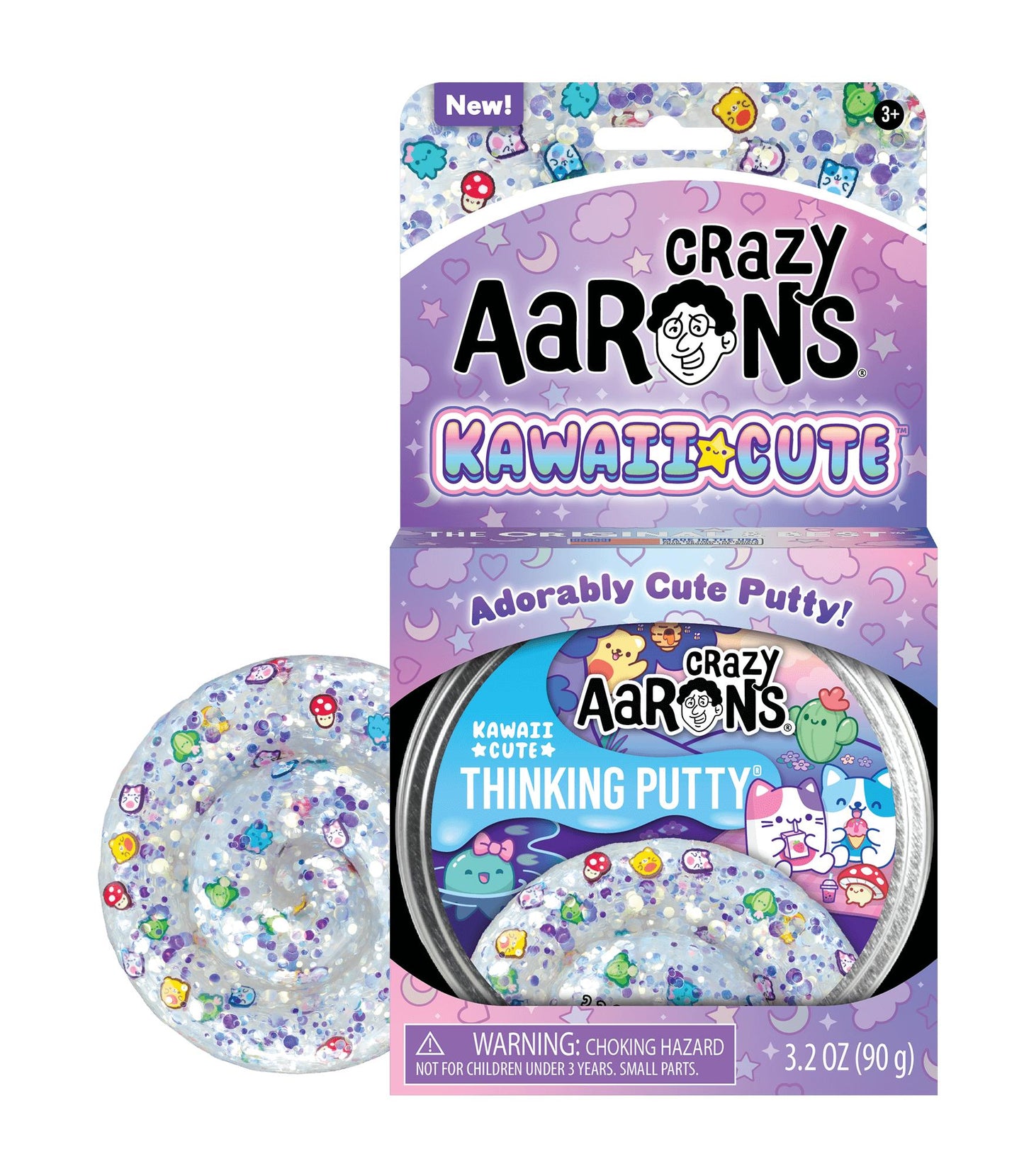 Crazy Aarons Thinking Putty 90g - Kawaii Cute, Honey Hive, Playful Puppy, Dolphin Dance, Dino Scales, Social Butterfly - Stress Relieving, Fidget Tool