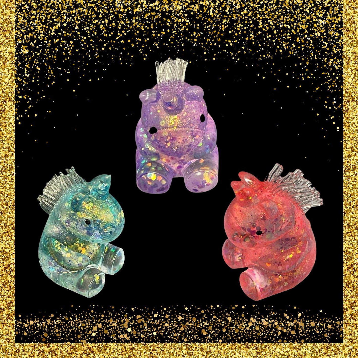 Maltose Sugar Glitter Unicorns Squishy Fidget Toy For ADHD, Autism, Stress & Anxiety