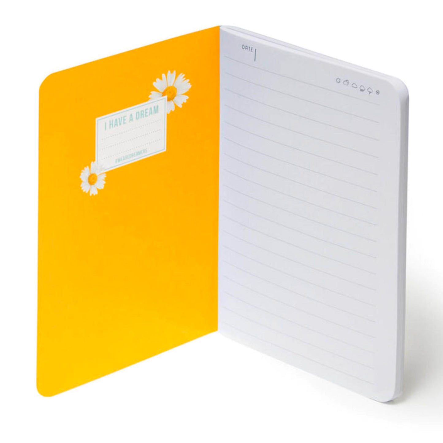 Legami A6 Lined Notebook Notepad Stationery - FSC Certified 100 g/m² White Paper, 80 Lined Pages