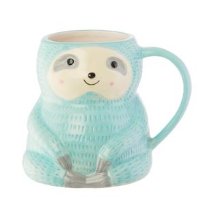Seymour Sloth Mug Turquoise Blue Animal Cup