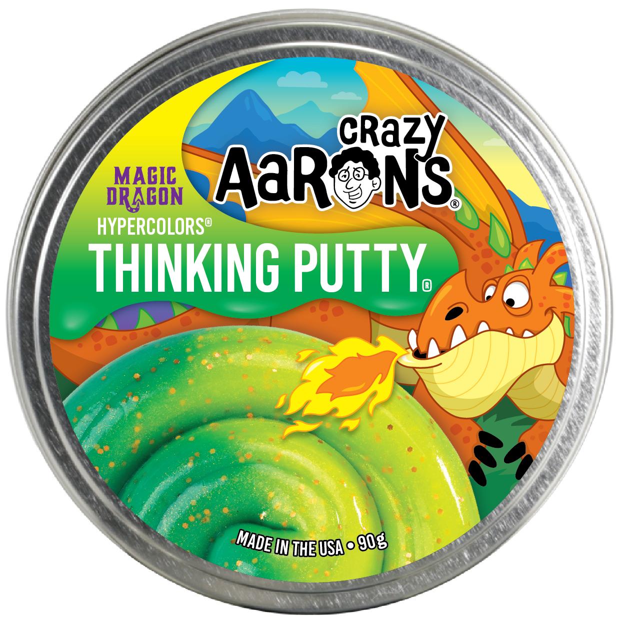 Crazy Aarons Thinking Putty - Hypercolour Colour Change - Intergalactic, Magic Dragon, Super Scarab - 90g Tin