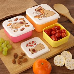 Set of 3 Stacking Lunch Boxes S/M/L - Choose from Pug Dog or Unicorn