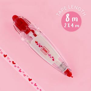 Legami Tape Pen for Decoration - 2 Designs - 8 metres Love Hearts Deco Tape