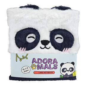 Plush Animal Fluffies LINED Notebook 15cm - Shark, Octopus, Panda & Unicorn - Soft, Fluffy & Cute