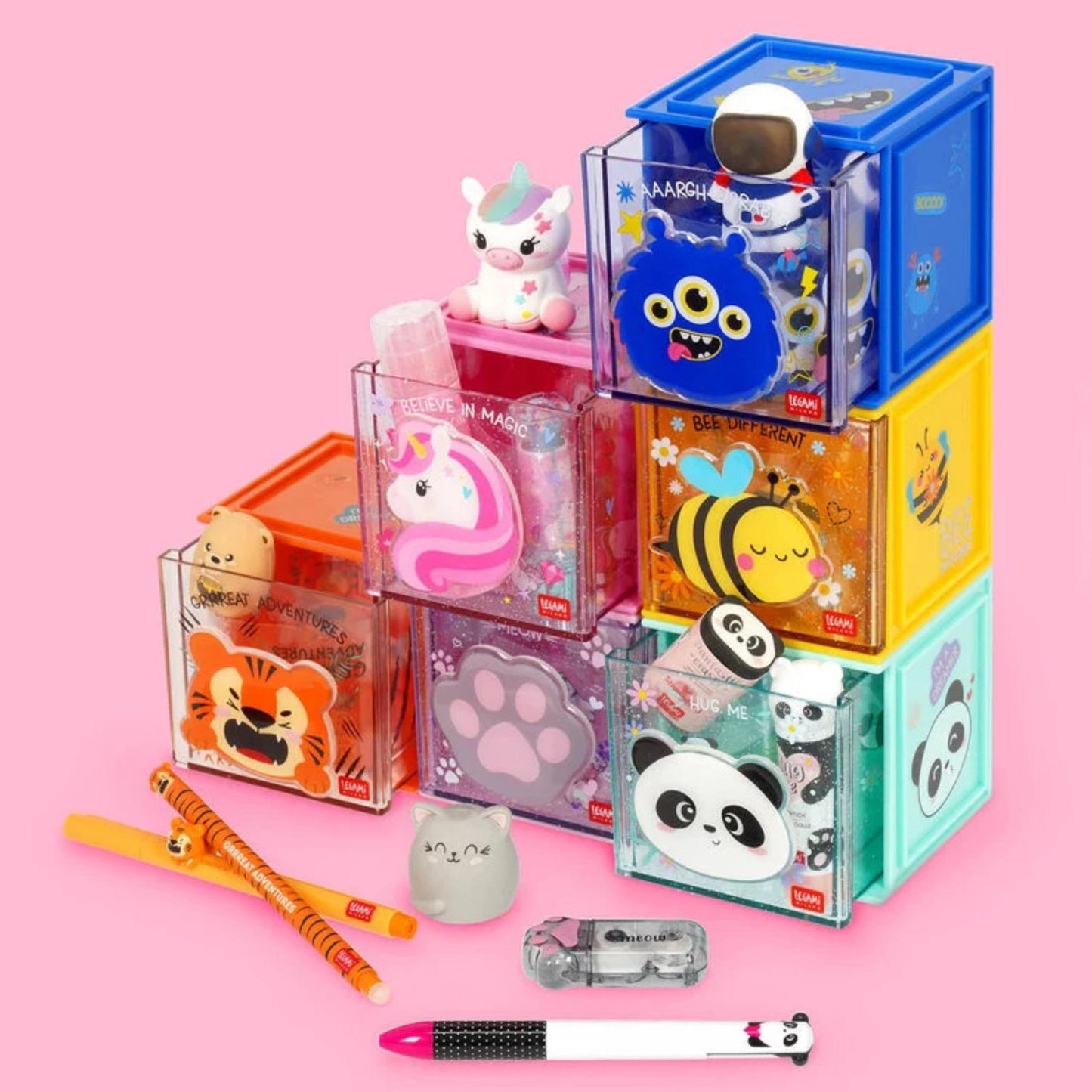 Legami Stackable Desk Storage Box - Cutie Cube