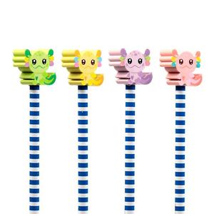 Colourful Axolotl HB Pencil & Eraser Topper Set