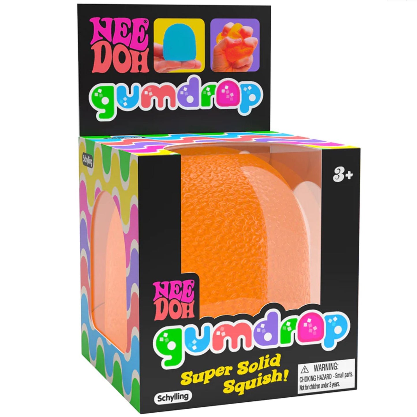 NeeDoh Gumdrop Squishie Fidget Toy Anti Stress Sensory ADHD - Textured squishy fidget toys, 4 assorted colours - Maltose Sugar Filling