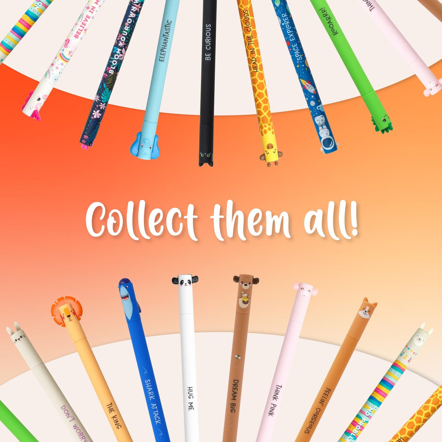 Legami Erasable Gel Pen Kawaii Cute - Heat-Sensitive Ink
