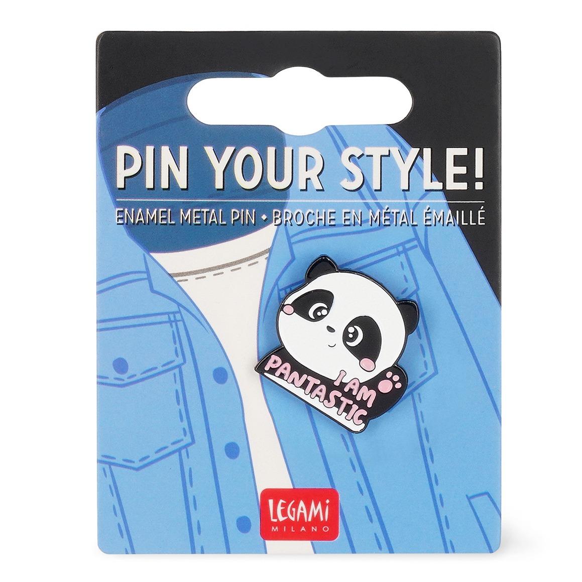 Legami Panda I Am Pantastic Cute Enamel Metal Pin