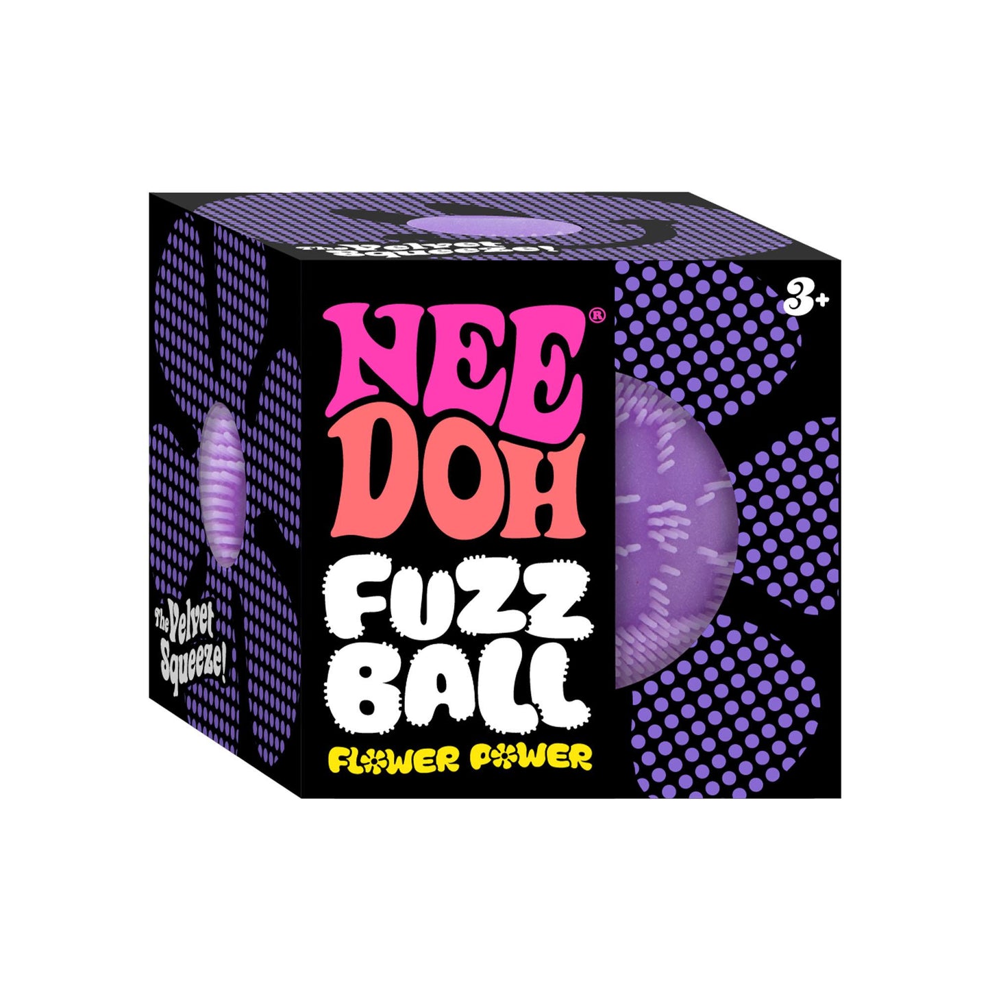 NeeDoh Fuzz Ball Flower Power Slow Rise Sensory Fidget Toy