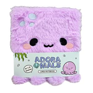Plush Animal Fluffies LINED Notebook 15cm - Shark, Octopus, Panda & Unicorn - Soft, Fluffy & Cute