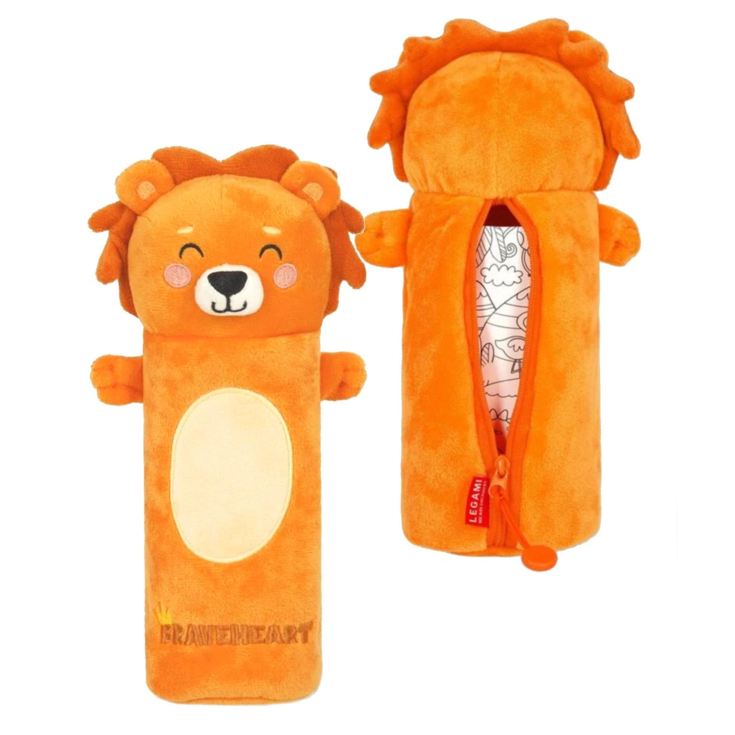 Legami Plush Pencil Case - Super Soft Cute Kawaii Stationery