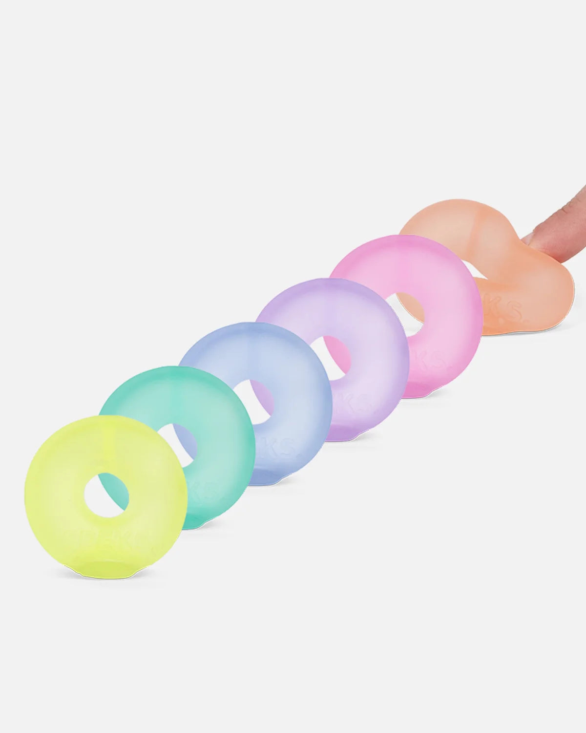 SPEKS Gump Mini Memory Gel Stress Loops 6 Pack – Squishy Fidget Sensory Toy