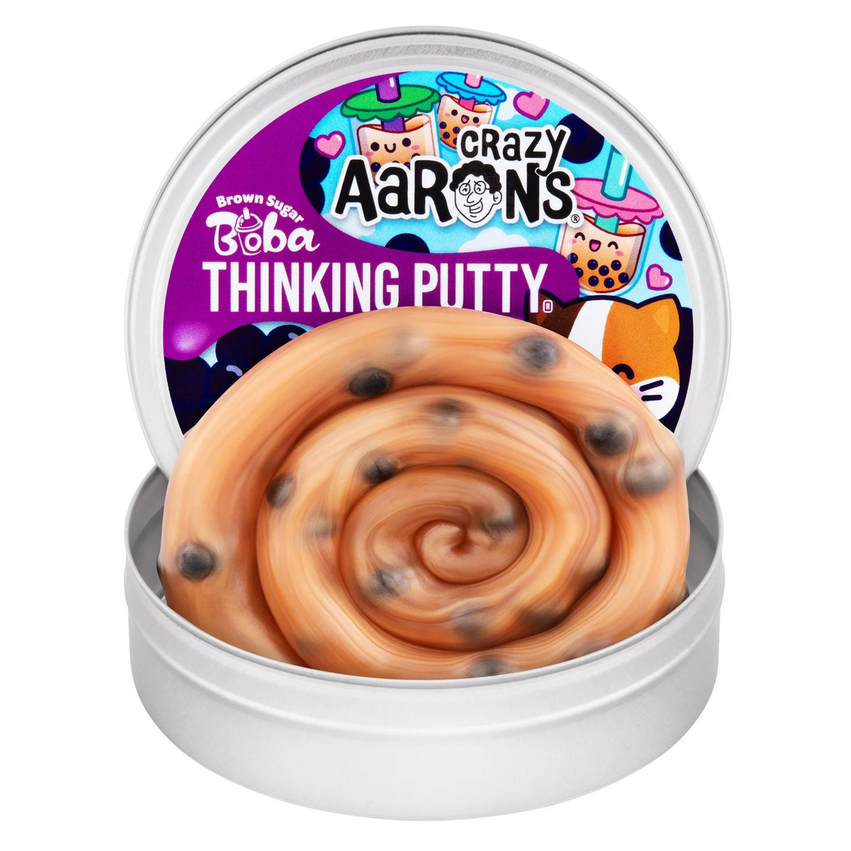 Crazy Aaron's Thinking Putty® Brown Sugar Boba – Sensory 3.5" Tin