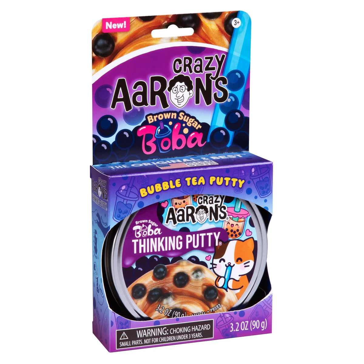 Crazy Aaron's Thinking Putty® Brown Sugar Boba – Sensory 3.5" Tin