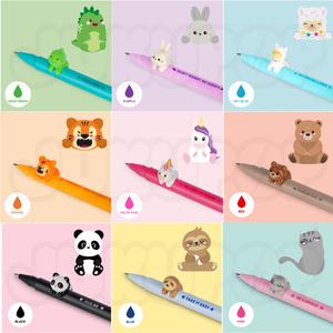 Legami Lovely Friends Gel Pens with Animal Charms