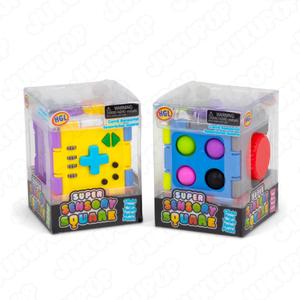 Super Sensory Square Ultimate Fidget Toy - Spin, Push, Pop, Twist, Click - Button, Maze, Toggle For ADHD & Anxiety