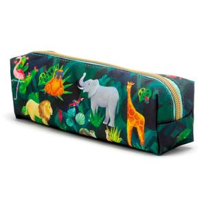 Animal Kingdom Canvas Pencil Case - Cute and Durable Stationery Storage