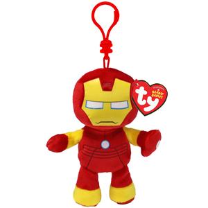 TY Marvel Plush Key Clip Key Ring Keyring - Spiderman, Groot, Iron Man, Rocket, Captain America, Black Panther, Miles Morales - Beanie Babies