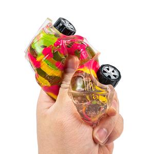 Inkerz Paint Sugar Ball School Bus - Translucent Maltose Squishy Fidget Toy For Stress Relief, Anxiety, ADHD & Autism Stimming