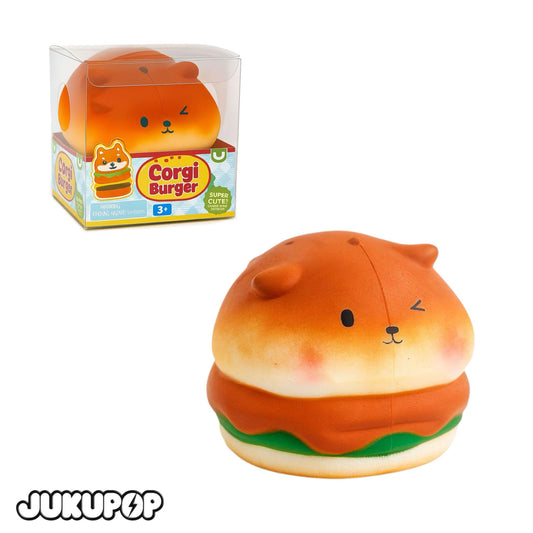 Corgi Burger Squishy Fidget Toy – Soft Sensory Stress Relief Toy for Kids & Adults