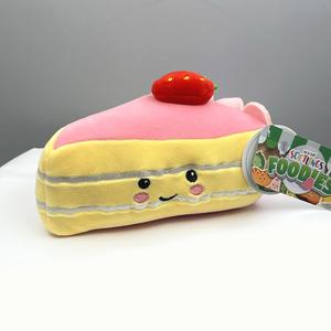 Softlings Bakery Foodies 16cm Plush Soft Toys - Strawberry Cheesecake, Hot Cross Bun, Donut, Toast, Pretzel, Chocolate Cake
