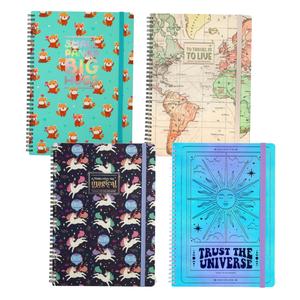 Legami A4 Lined Notebooks with STICKERS - Tarot, Red Panda or Unicorn Theme