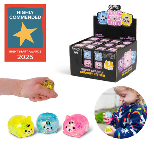 Scrunchems 3 Diddy Squishy Kitties Anti Stress Sensory Toy