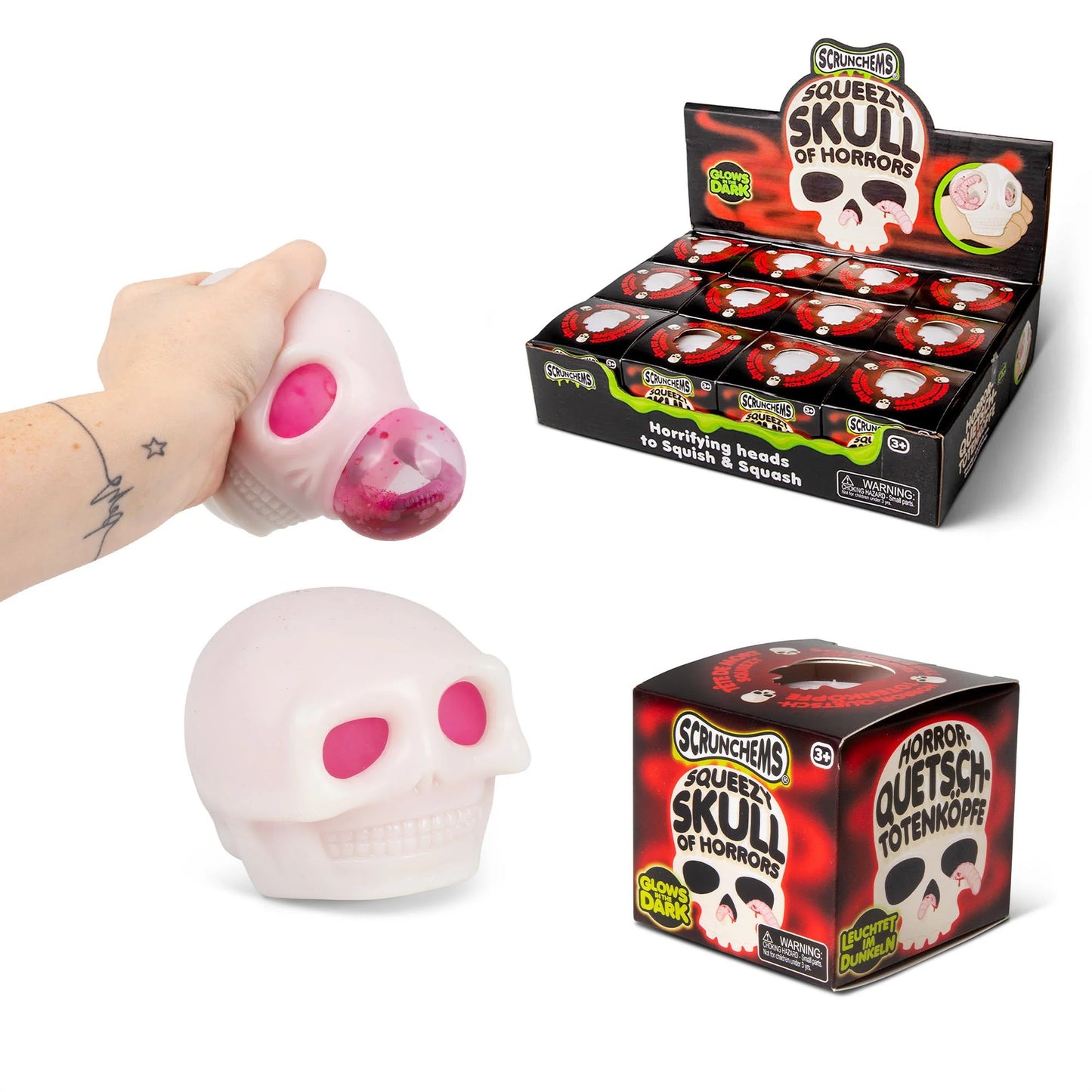 Scrunchems Squeezy Skull of Horrors - Squishy Spooky Halloween Sensory Toy