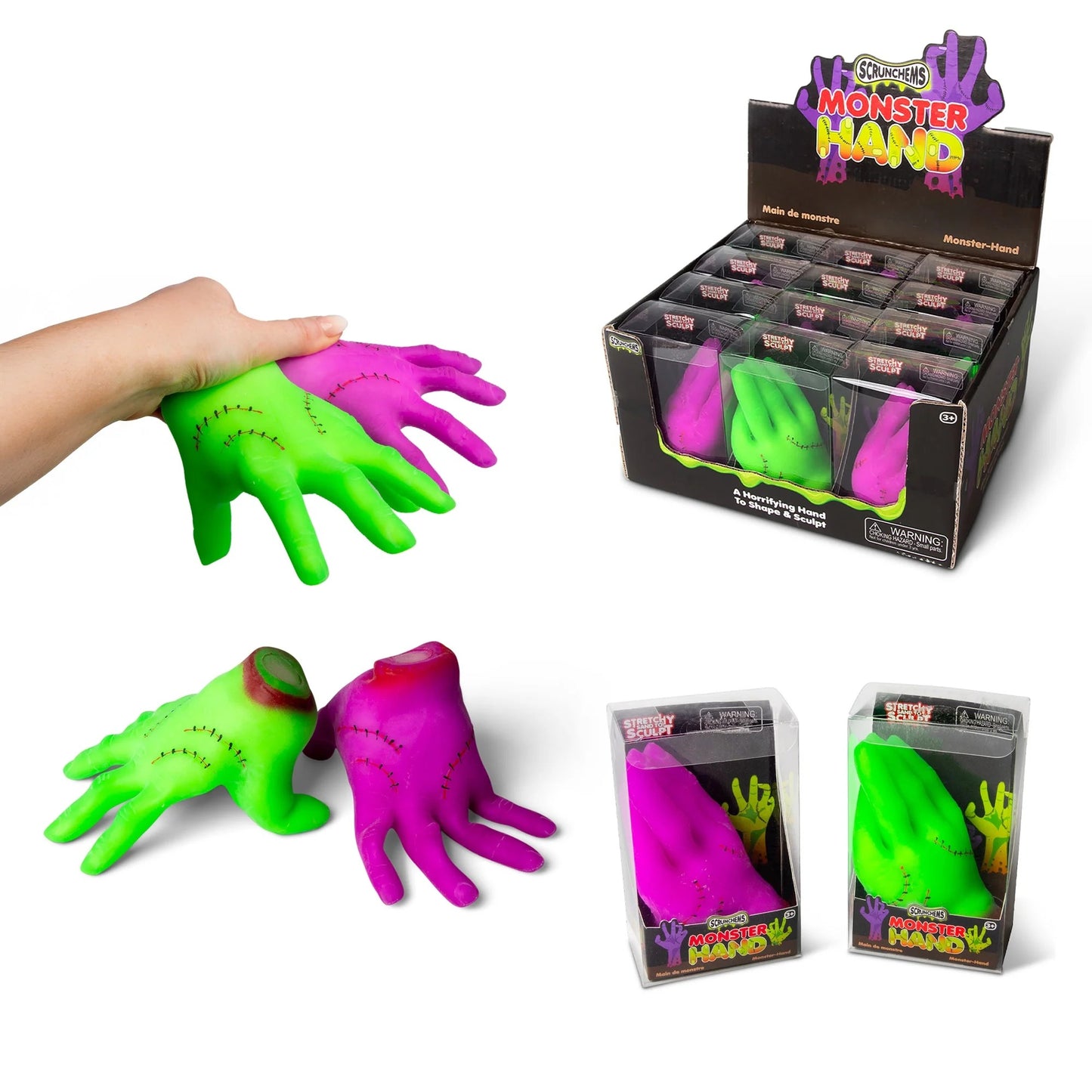 Scrunchems Monster Hand - Stretchy, Squishy, Sand Filled Halloween Sensory Toy