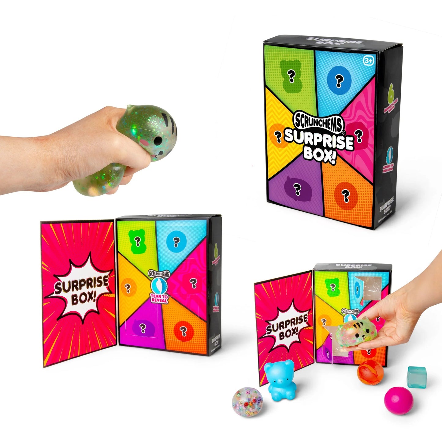 Scrunchems Mystery Squishy Surprise Box - 6 Sensory Surprises