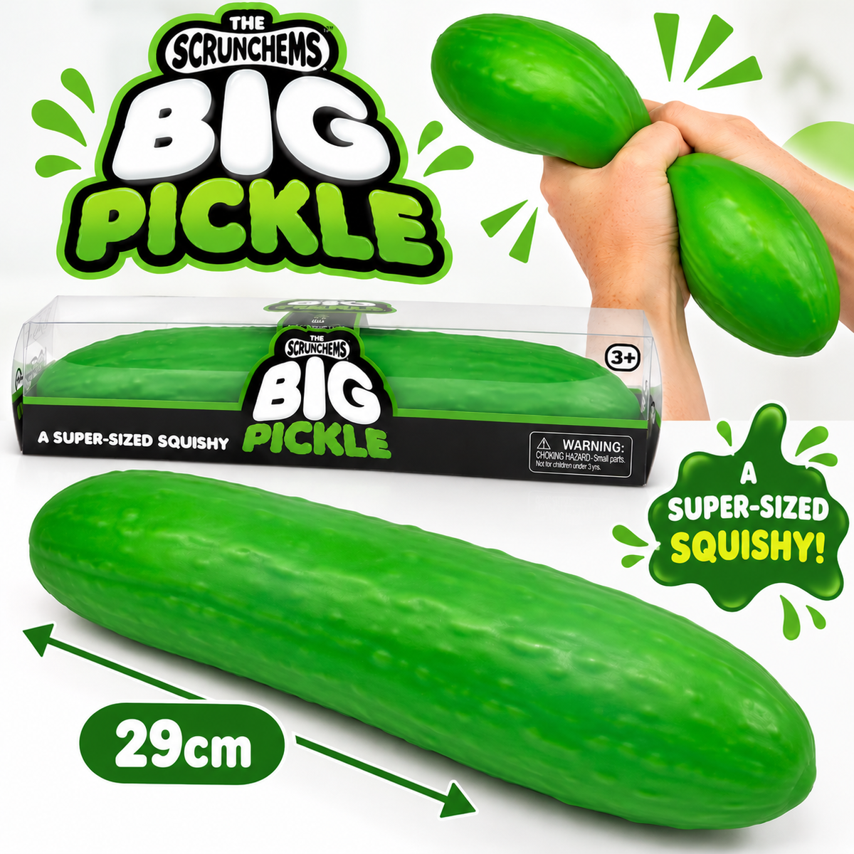 SCRUNCHEMS The Big Pickle – Giant Green Squishy Toy