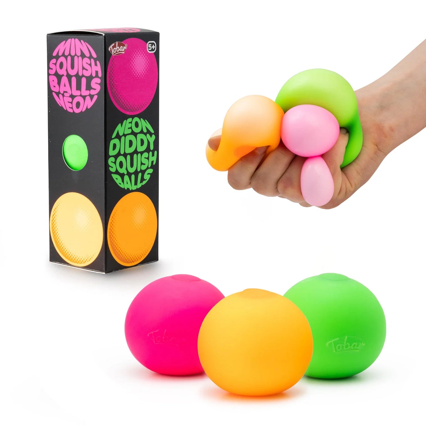 Scrunchems Mini Neon Squish Balls 3 Pack – Squishy Fidget Sensory Toys