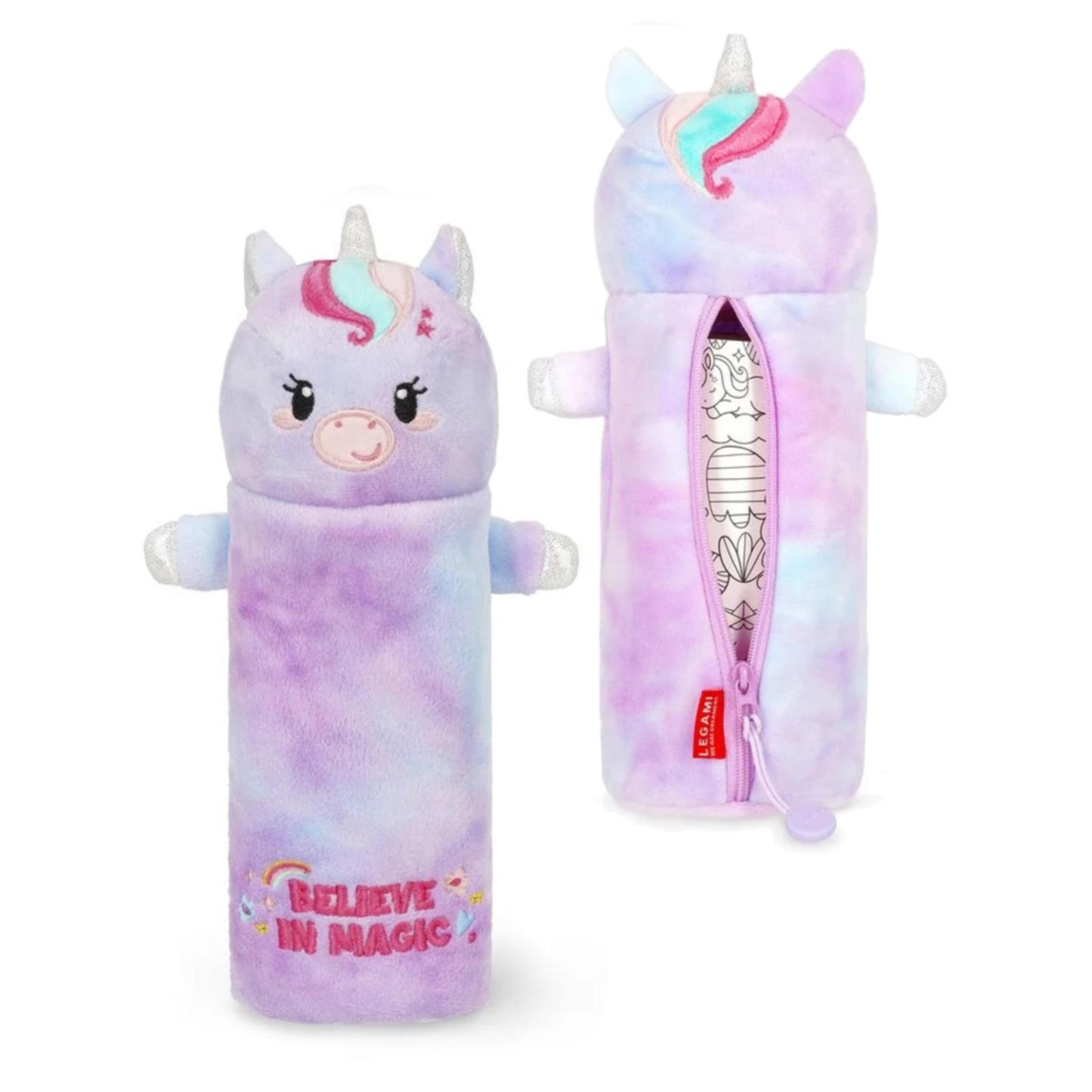 Legami Plush Pencil Case - Super Soft Cute Kawaii Stationery