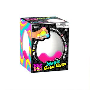 NeeDoh Magic Colour Egg - Rainbow Marble Effect, Non-Toxic Material, 3+ Years, Stress Relief Toy