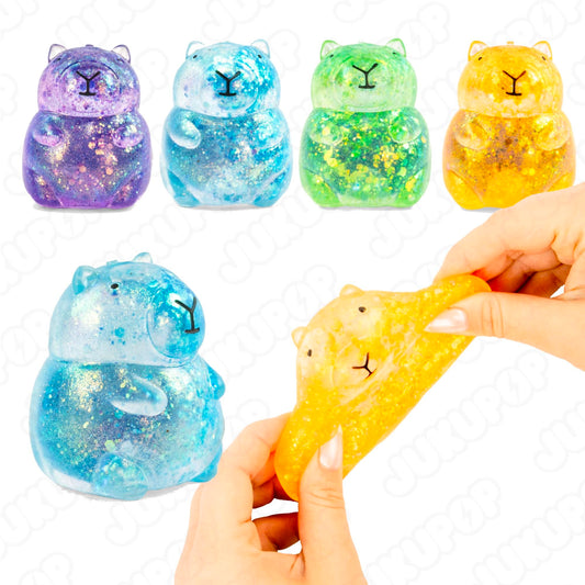 Sugar Filled Glitter Capybara Squishy Sensory Fidget Toy For Stress Relief & Focus