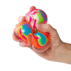 Marbleez Needoh Fidget Toy - Marvelously Mellow Squeeze Toy for Kids - Non-Toxic, Safe and Child-Friendly - Helps with Mindfulness and Concentration - 5 Different Marble-Effect Colours