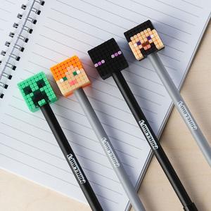 Minecraft Fine Tip Topper Pen - Black Ink - Creeper, Alex, Steve, Enderman, Pig, Bee, Zombie, Skeleton
