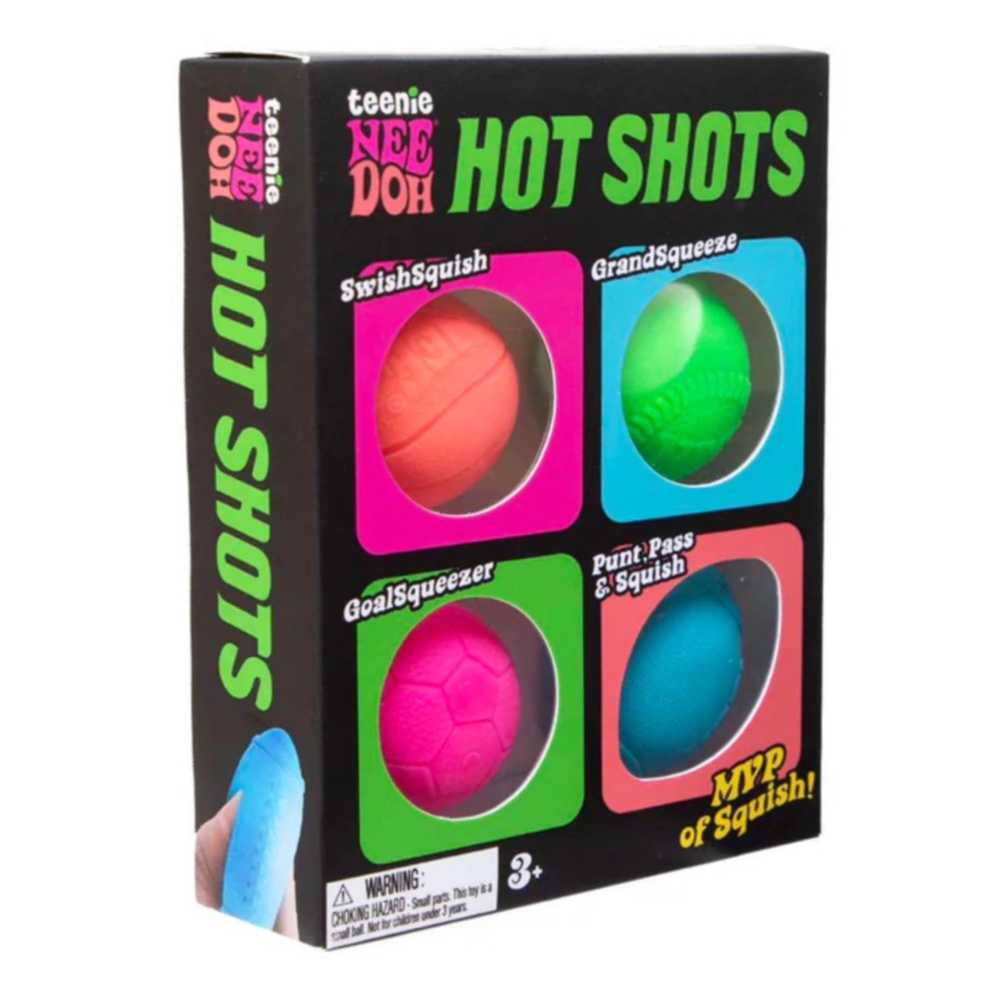 NeeDoh Teenie Hot Shots Sports-themed Mini Fidget Toys Squishy Ball Fidget Toy For Stress, Anxiety, Focus, ADHD & Autism