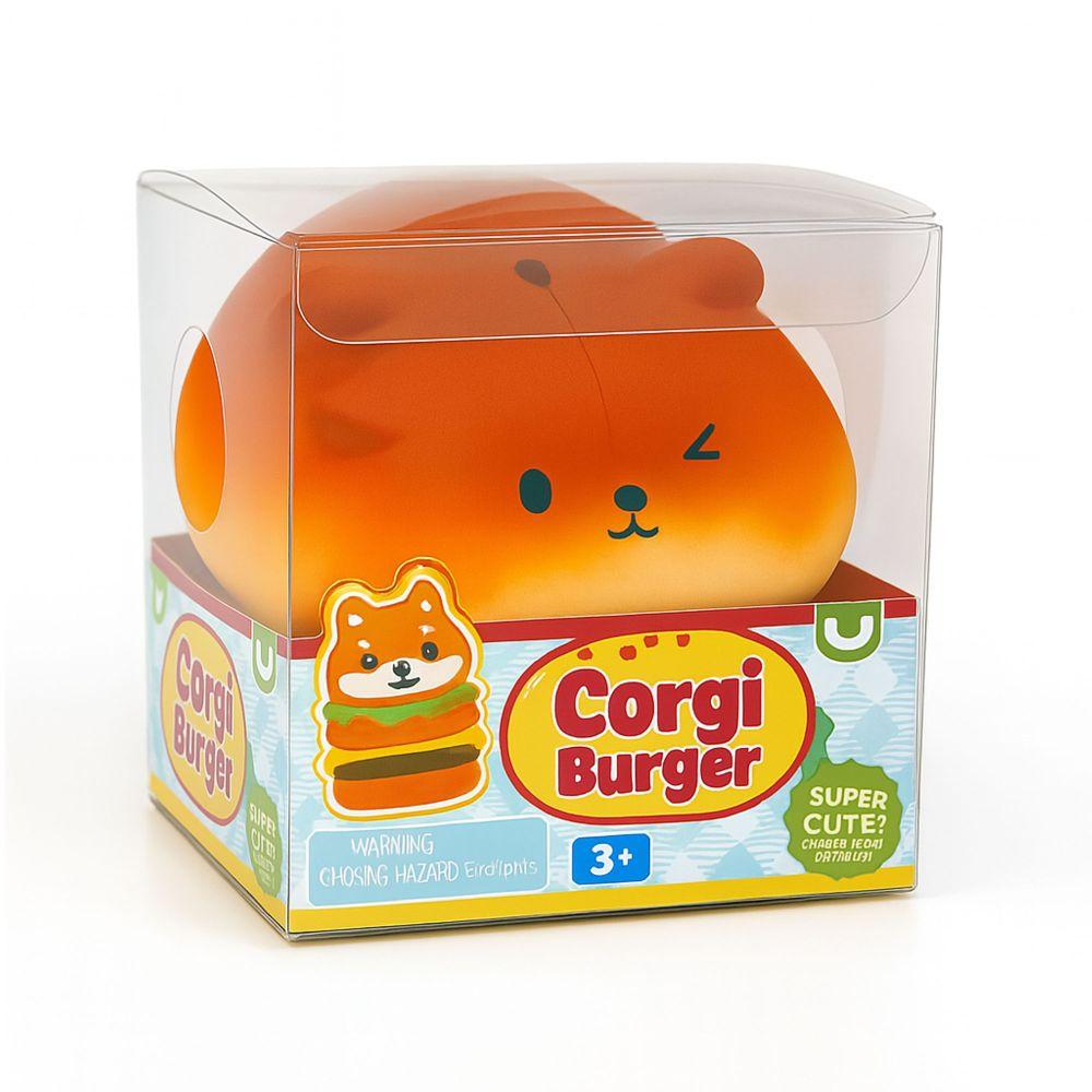 Corgi Burger Squishy Fidget Toy – Soft Sensory Stress Relief Toy for Kids & Adults