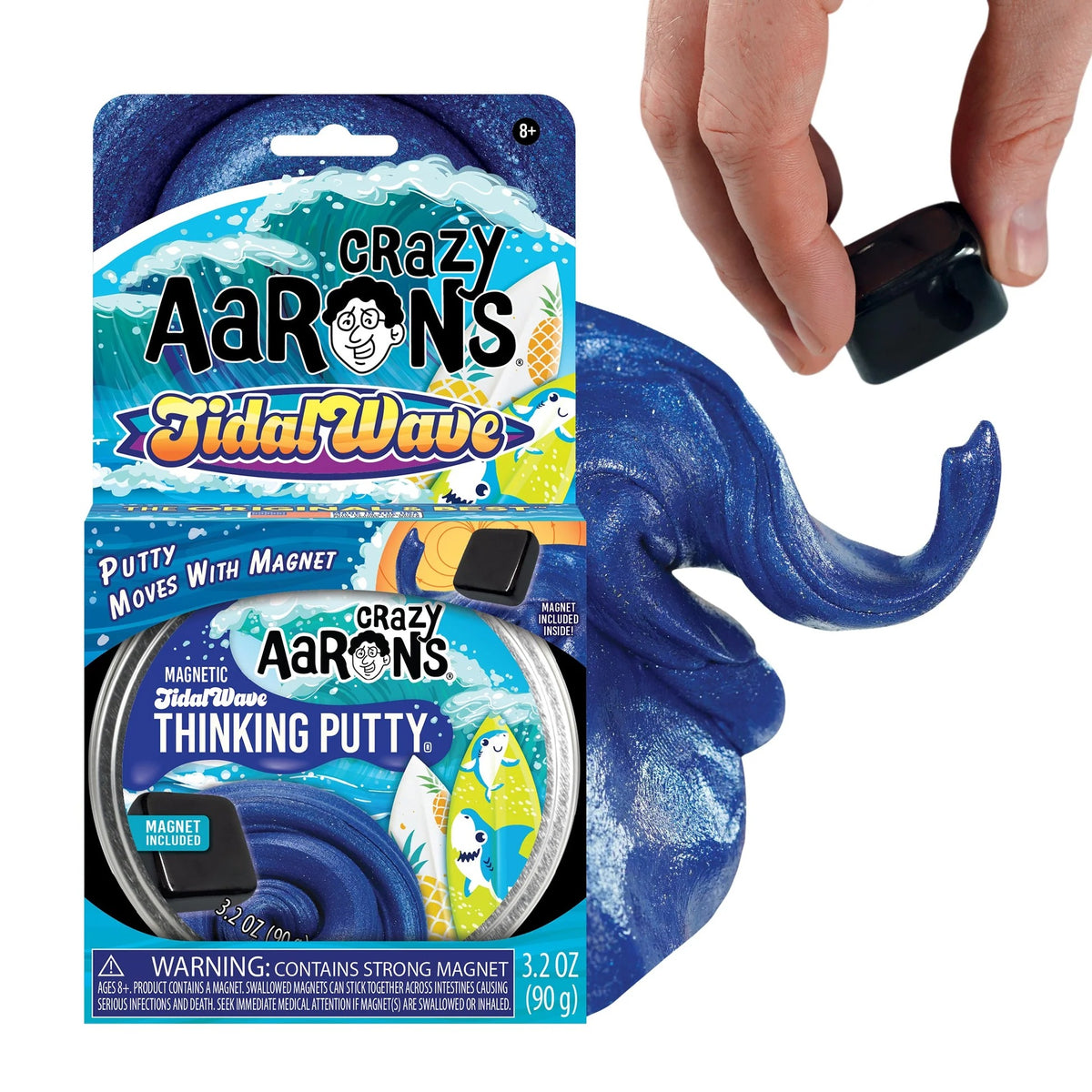 Crazy Aaron's Thinking Putty® Tidal Wave Magnetic Storms – Sensory Putty with Magnet 3.5" Tin