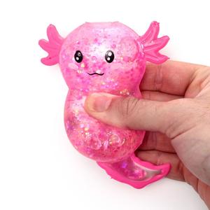 Axolotl Squishy Anti Stress Sensory Fidget Toy For ADHD, Autism, 2 Colors (1 sent), Non-toxic Glitter Maltose Sugar