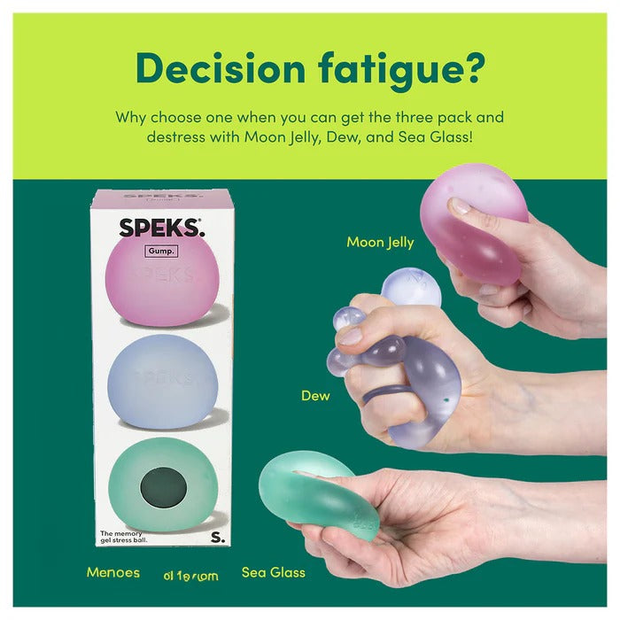 Speks Gump Memory Gel Stress Ball - 3 Pack