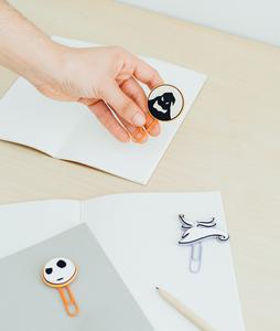 Disney Nightmare Before Christmas Paper Clips With Rubber Toppers
