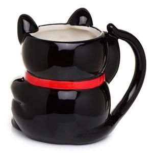 Maneki Neko Lucky Cat Ceramic Shaped Mug
