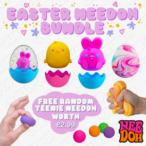 Mystery Needoh Easter Bundle – A Selection of 5 Squishy Fidget Toys for Autism, ADHD, Stress & Anxiety