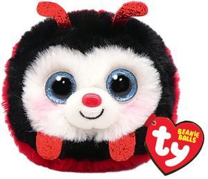 TY Beanie Balls Soft Toys - Puff Weighted Plush Balls with Glitter Eyes and Sparkle Accents