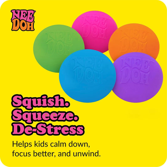 Needoh Classic Fidget Sensory Ball Toy - Nee Doh Stress Ball - Helps with Anxiety & Stress